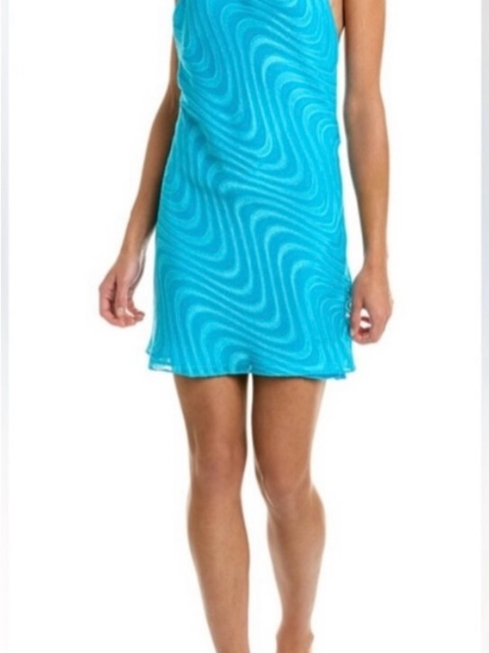 NWT Amanda Uprichard Turquoise Swirl Mini Dress